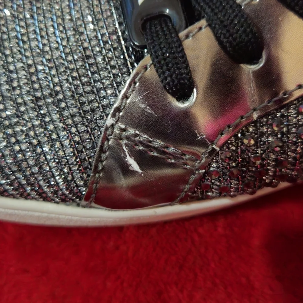 Michael Kors Silver Sparkly Women's Sneakers - Size 10
